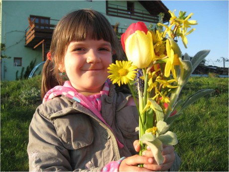 Ještě jsem si natrhala kytičku a jede se domů